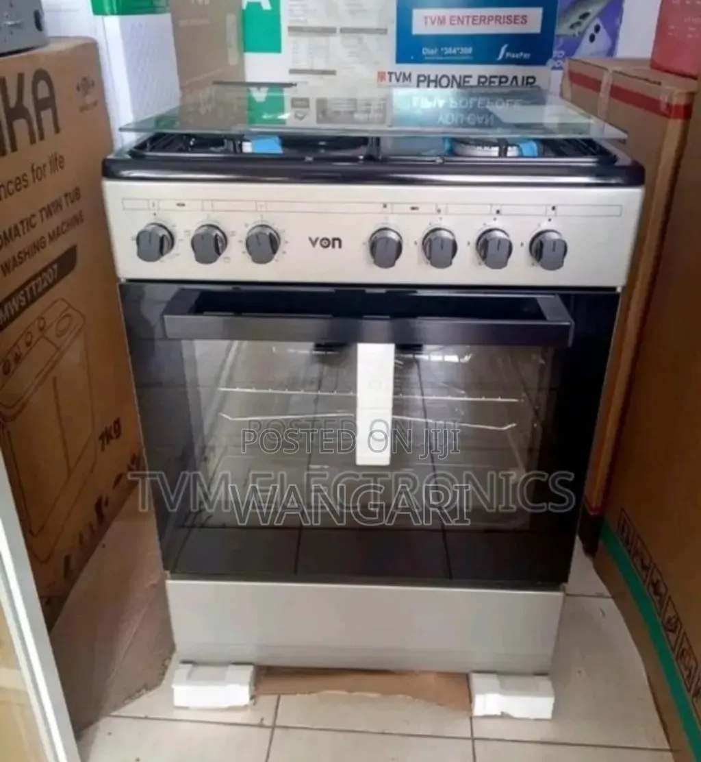 Colur Silver Von 58*58 3+1 Standing Cooker.