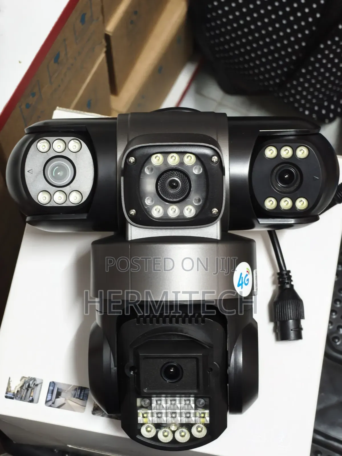 Triple Lens 4g Electric Model Ethernet Cable Three Independent Cameras