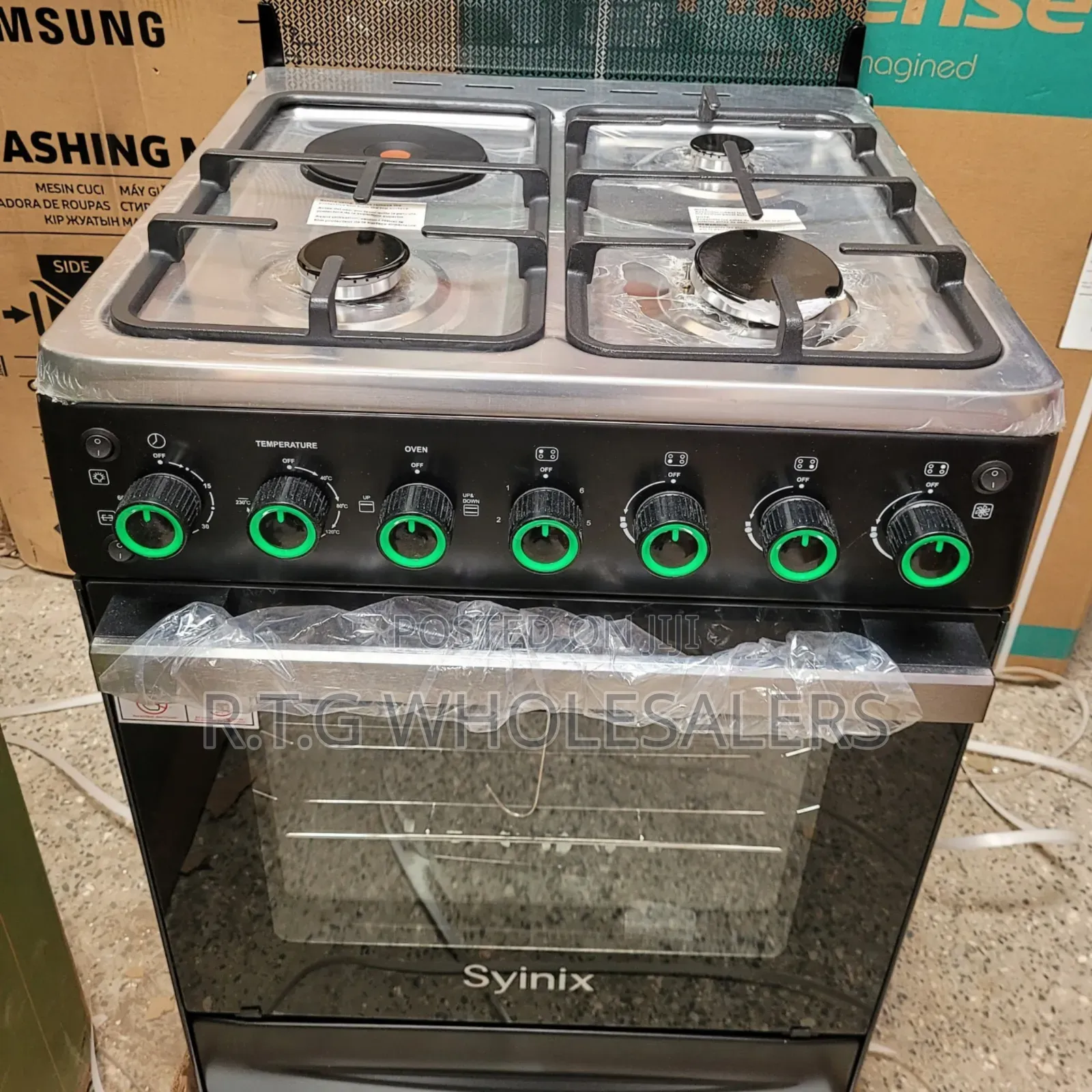Syinix 60cm Standing Cooker With Turbo Oven System
