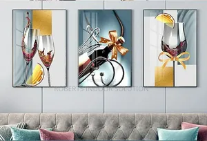 Red Wine and Wine Glass Design Art