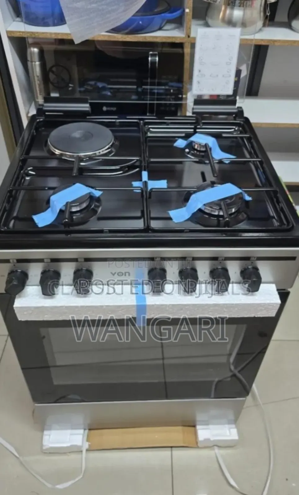 Pure Black Von 60*55 3+1 Standing Cooker