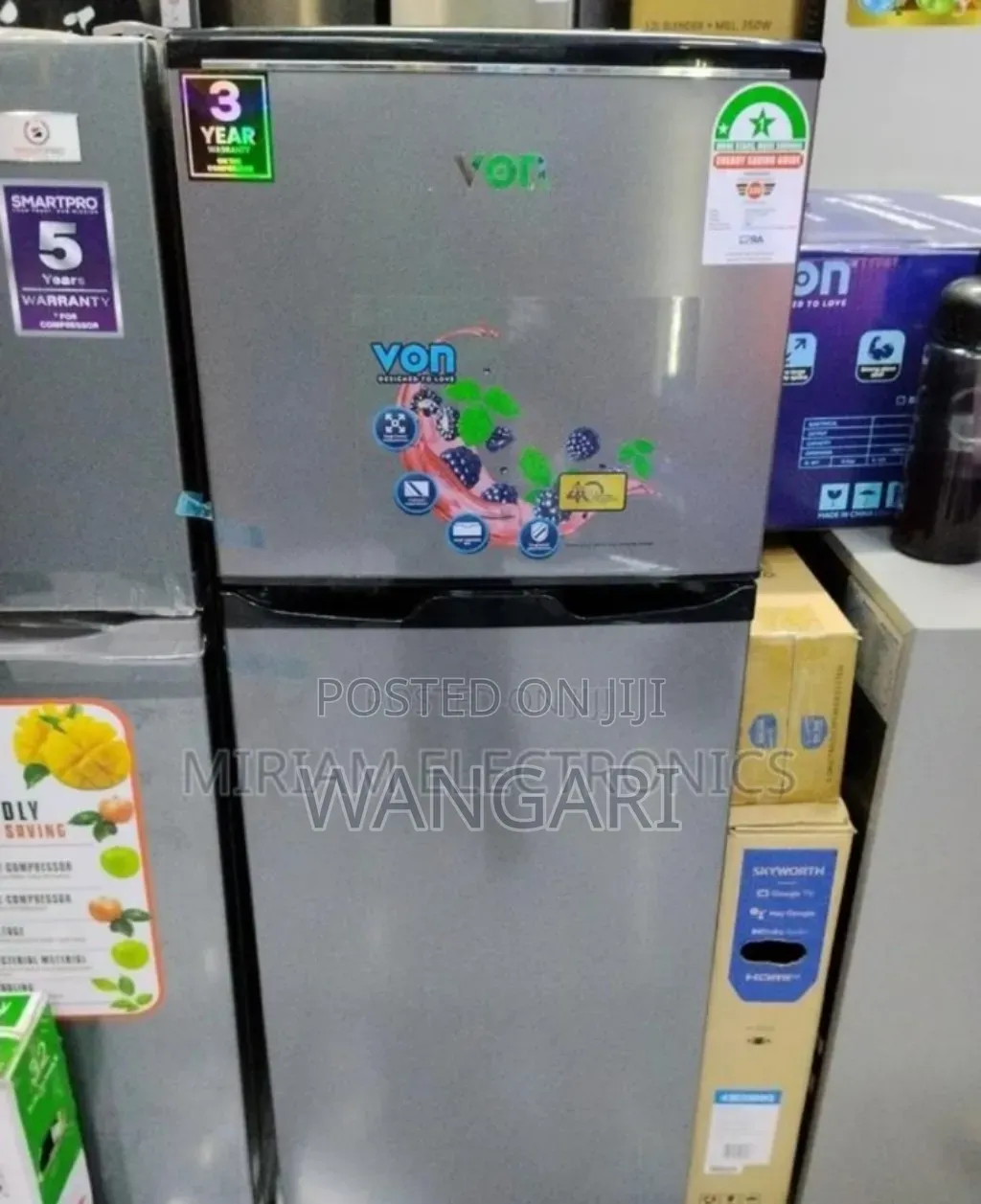 Colour Grey Von 136l Fridge