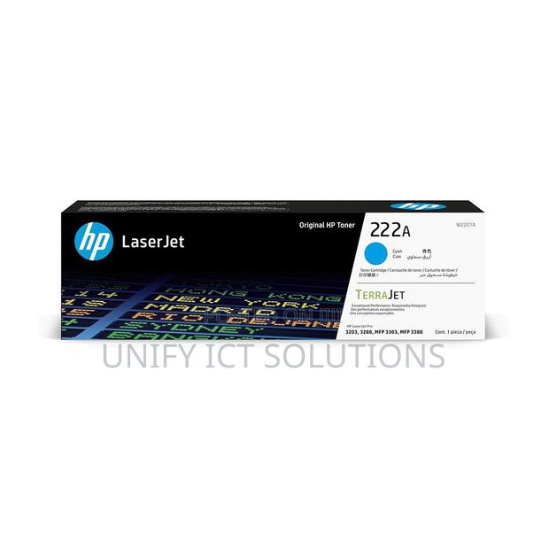 Hp 222a Cyan Original Laserjet Toner Cartridge - W2221a