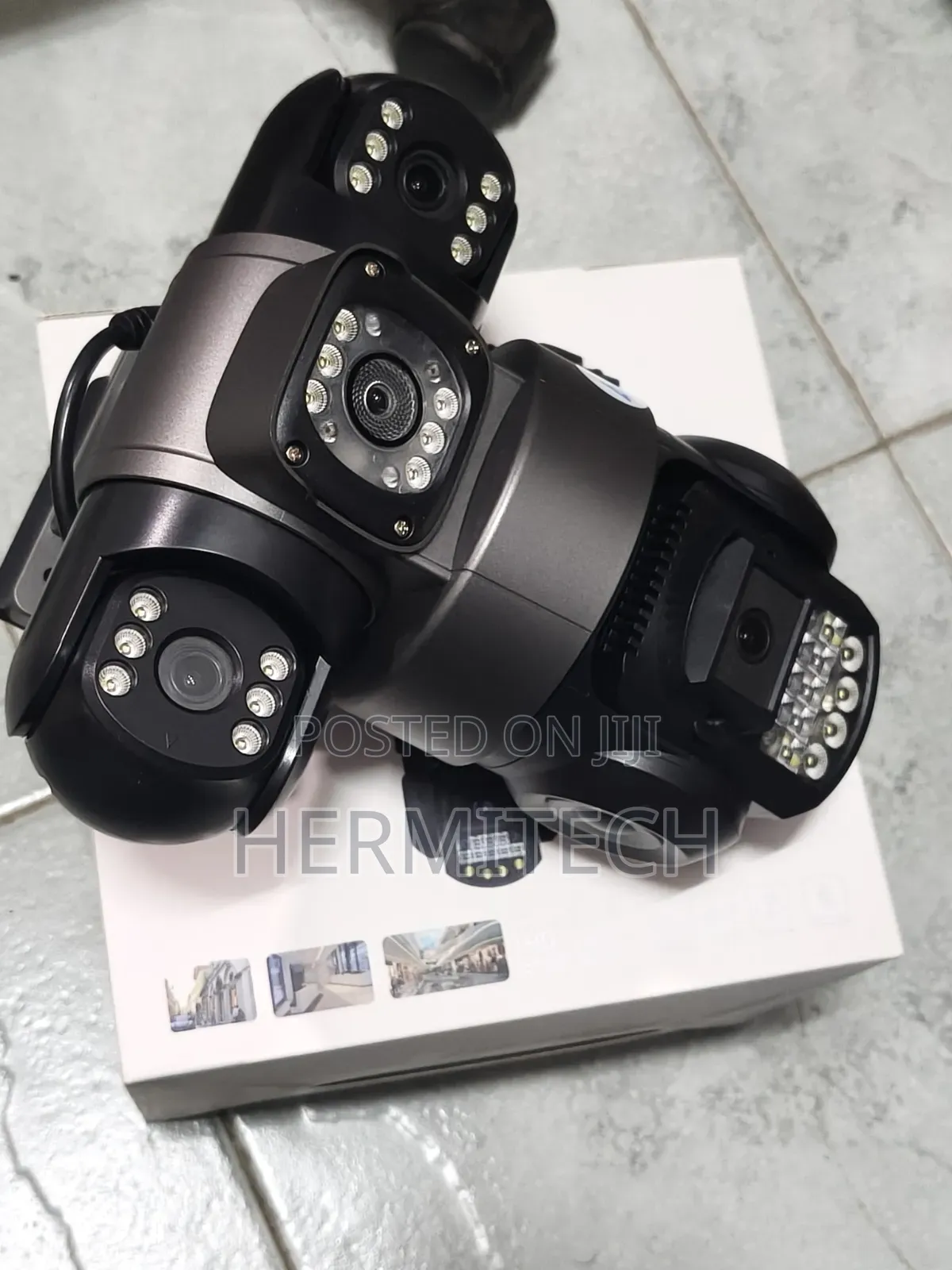 Triple Lens CCTV Electric Model High-Speed 4g Sim Card Support