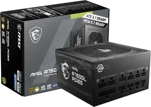 Msi Mag A750gl Pcie5 750 Watt 80 Plus Gold Fully Modular Power Supply