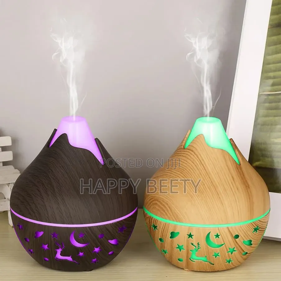 *New Design Wood Mushroom Humidifier Diffuser With Led Light* -