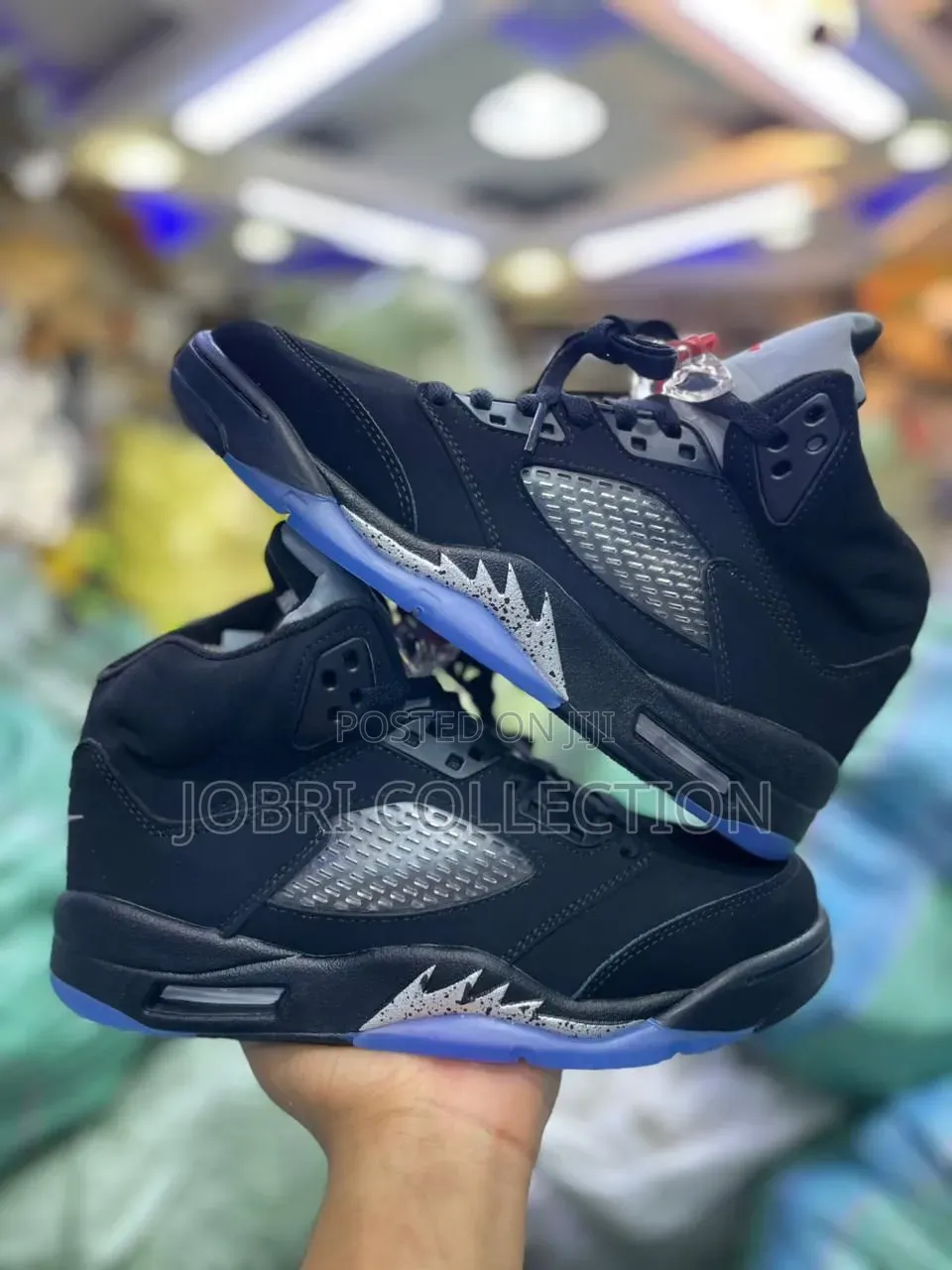 Air Jordan 5 Og Retro “Black Metallic “ Quality Leather Sneakers