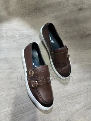 Double Monk Leather Loafers