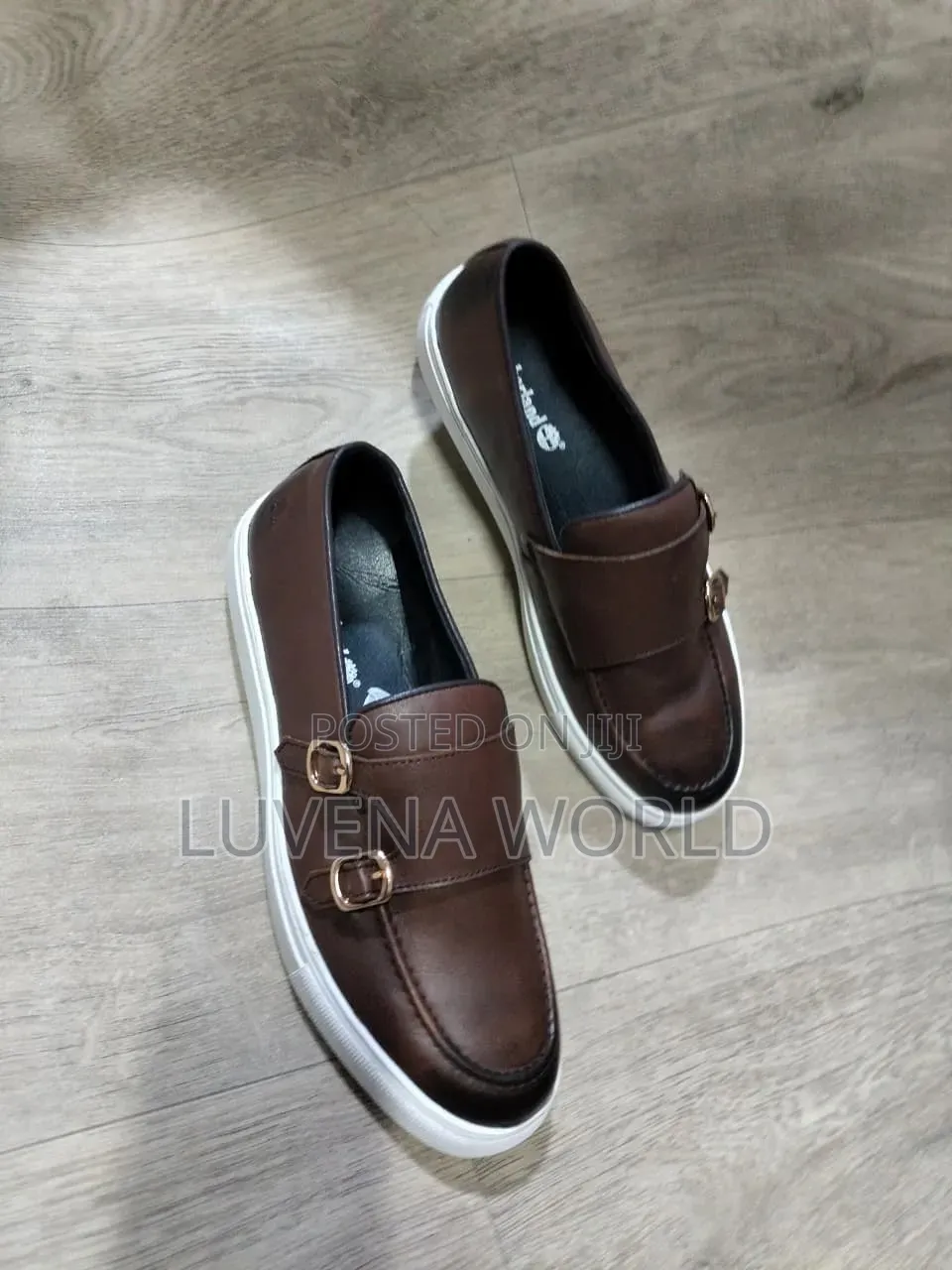 Double Monk Leather Loafers