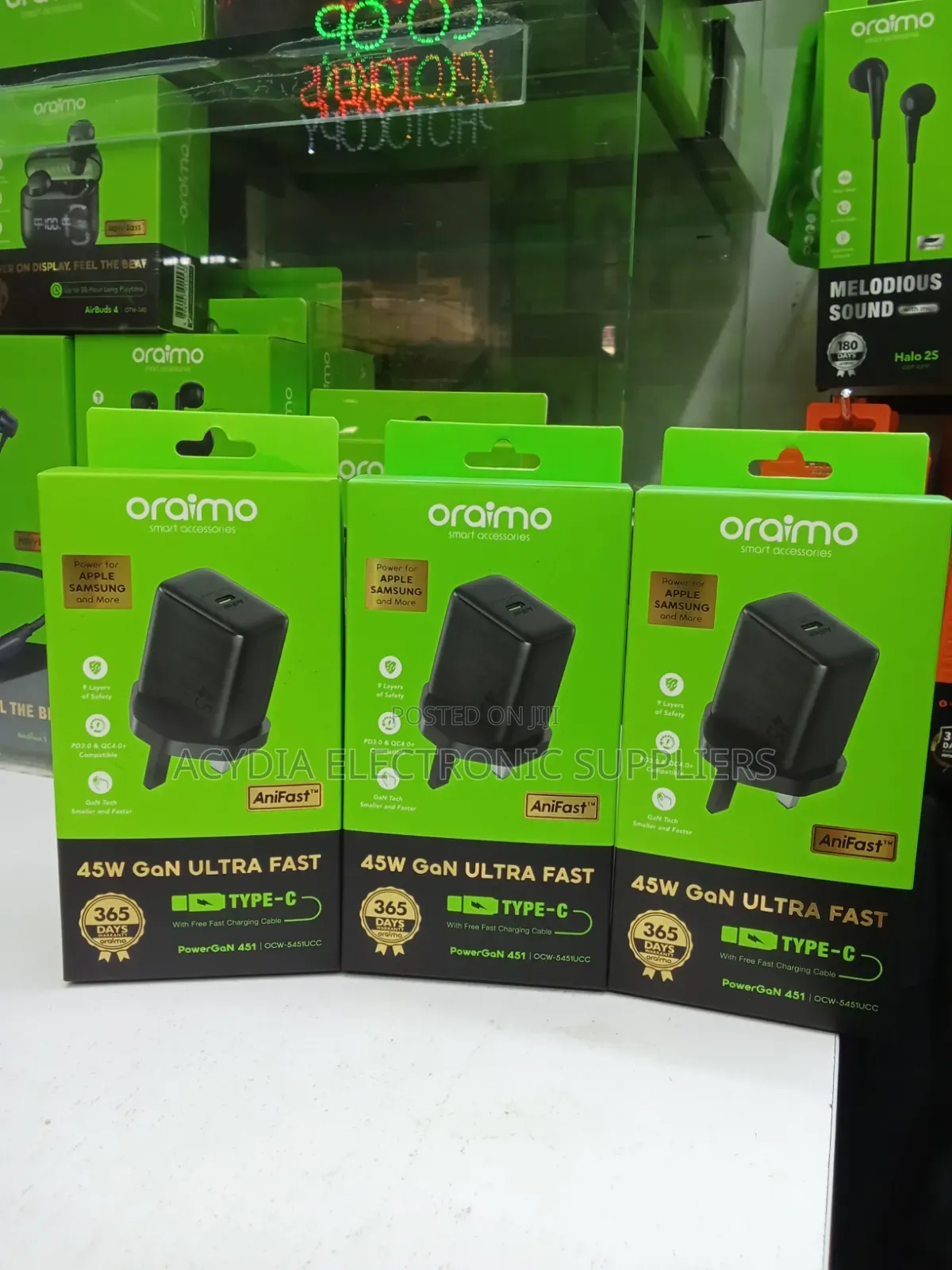 Oraimo Powergan 451 45w Gan Ultra Fast Wall Charger