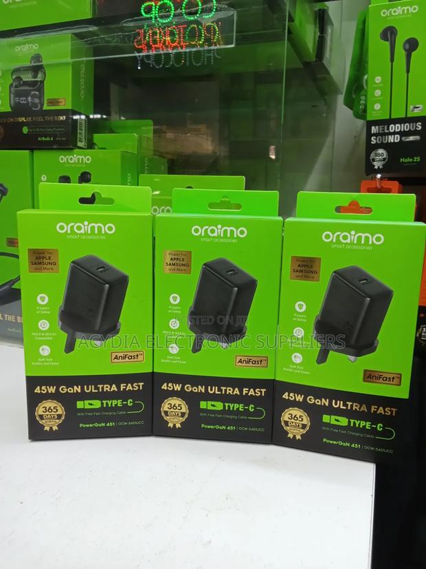 Oraimo Powergan 451 45w Gan Ultra Fast Wall Charger - thumbnail 2