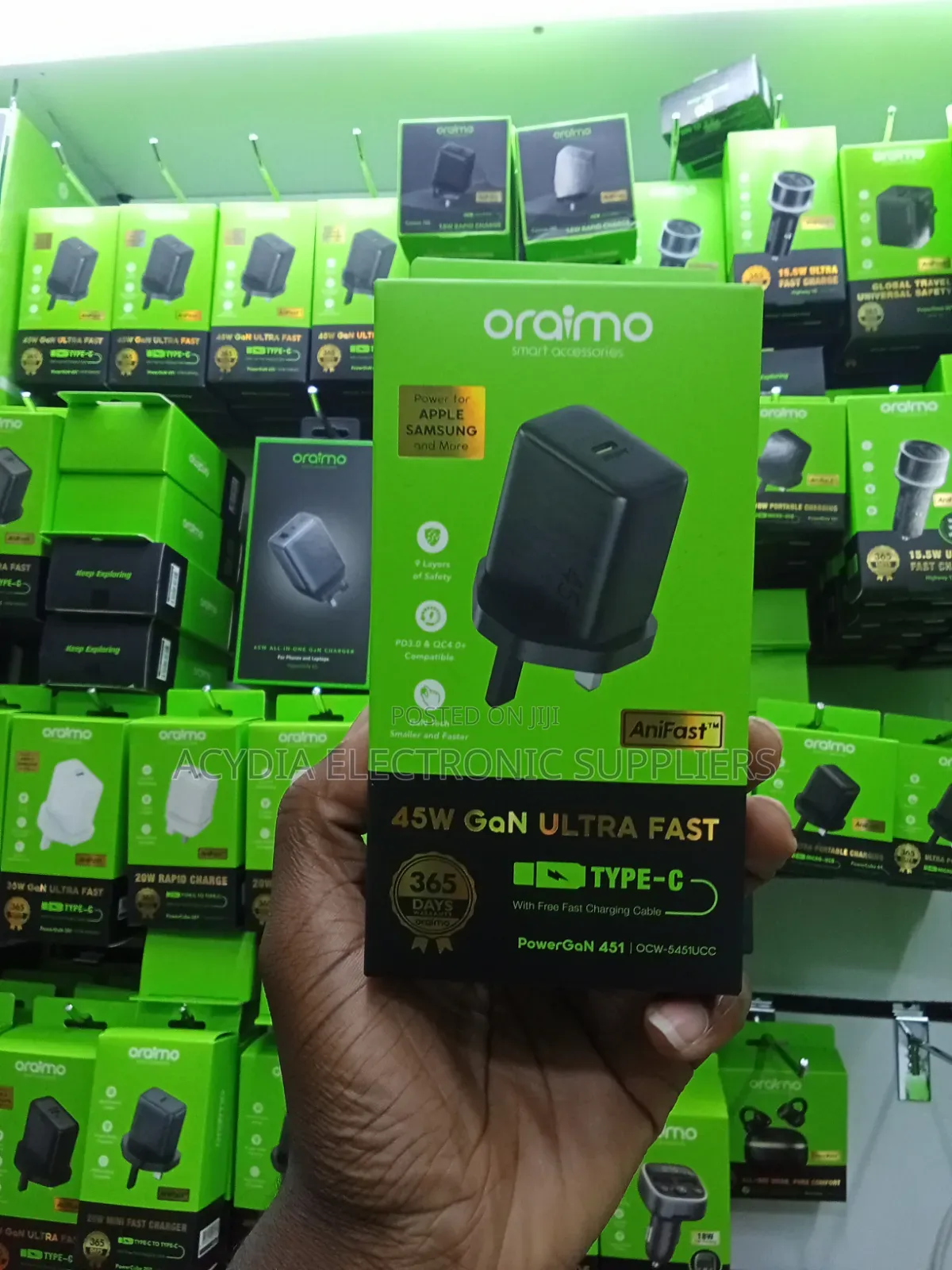 Oraimo Powergan 451 45w Gan Ultra Fast Wall Charger