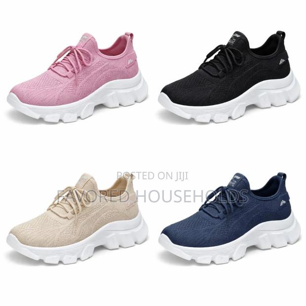 Double Sole Comfy Ladies Sneakers - thumbnail 4