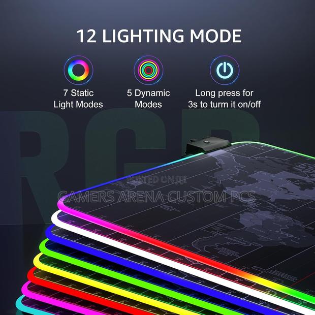 XXL Large Gaming Mousepad RGB World Map 800 by 300 - thumbnail 2