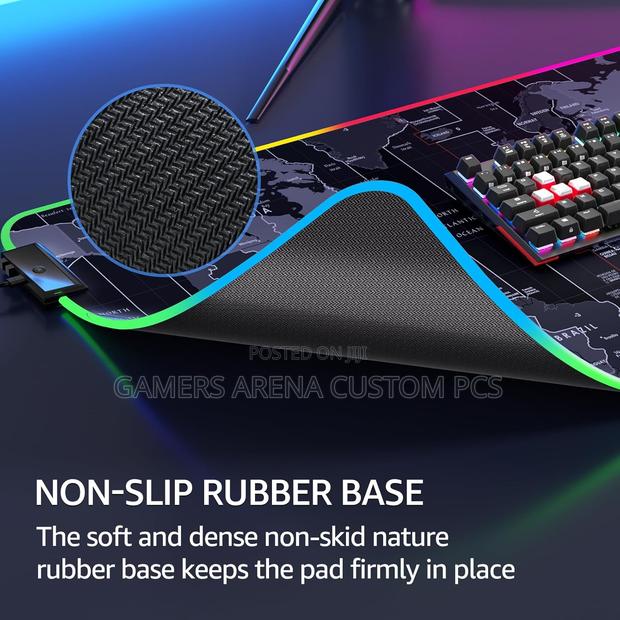 XXL Large Gaming Mousepad RGB World Map 800 by 300 - thumbnail 4