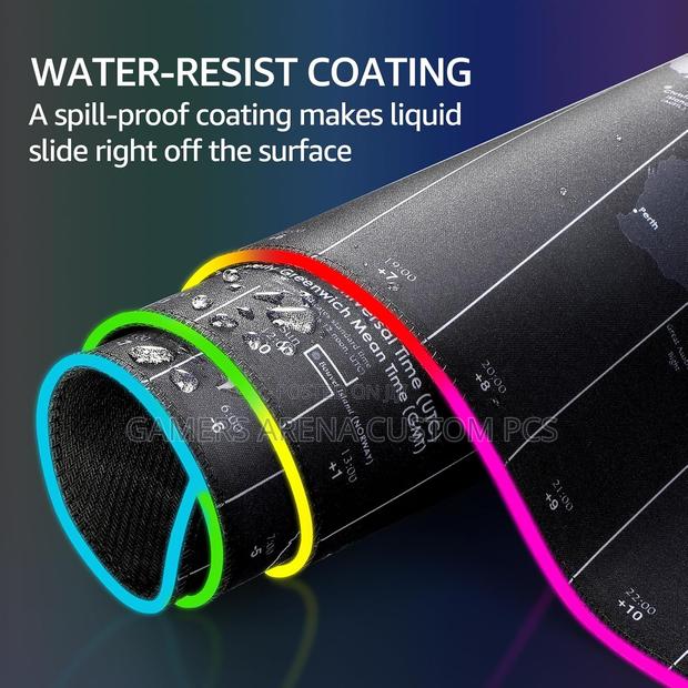 XXL Large Gaming Mousepad RGB World Map 800 by 300 - thumbnail 5