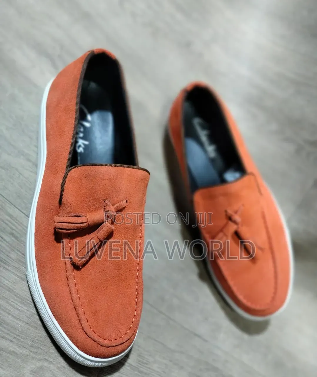 Suede Clarks