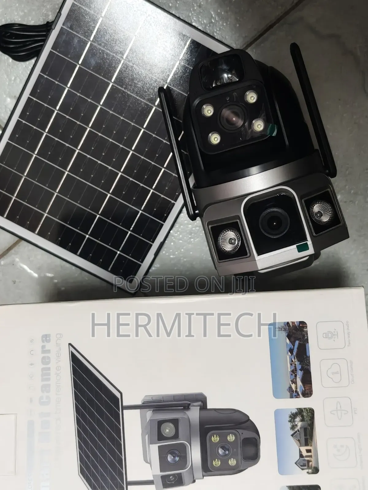 Solar Camera With Two Independent Lenses Wifi Smart Dual Lens CCTV