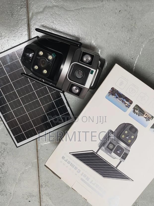 Wifi Dual-Lens CCTV Camera Dual-Perspective Monitoring Solar Powered