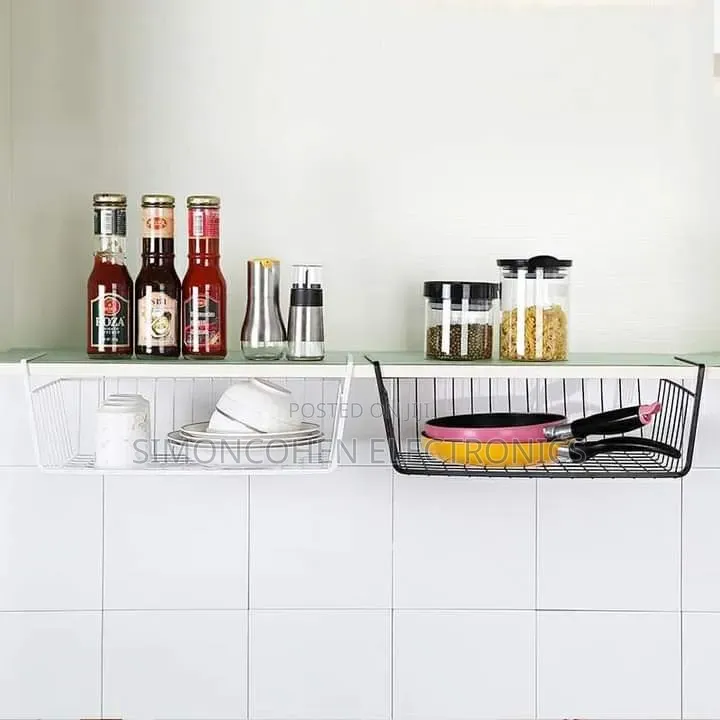 Metallic Under the Shelf Mesh Rack Cabinet Organizer