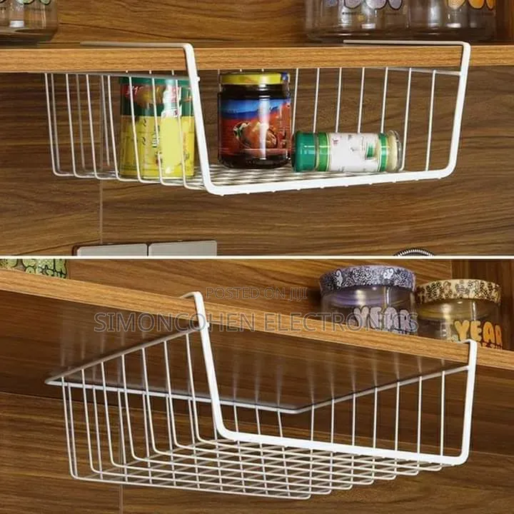 Metallic Under the Shelf Mesh Rack Cabinet Organizer