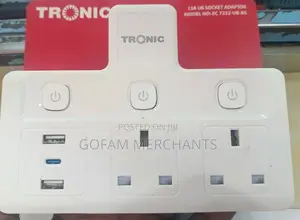 Multiplug With Usb 2 Way Extension Socket Extension 13a With Type-C