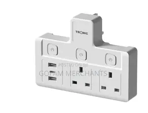 Multiplug With Usb 2 Way Extension Socket Extension 13a With Type-C