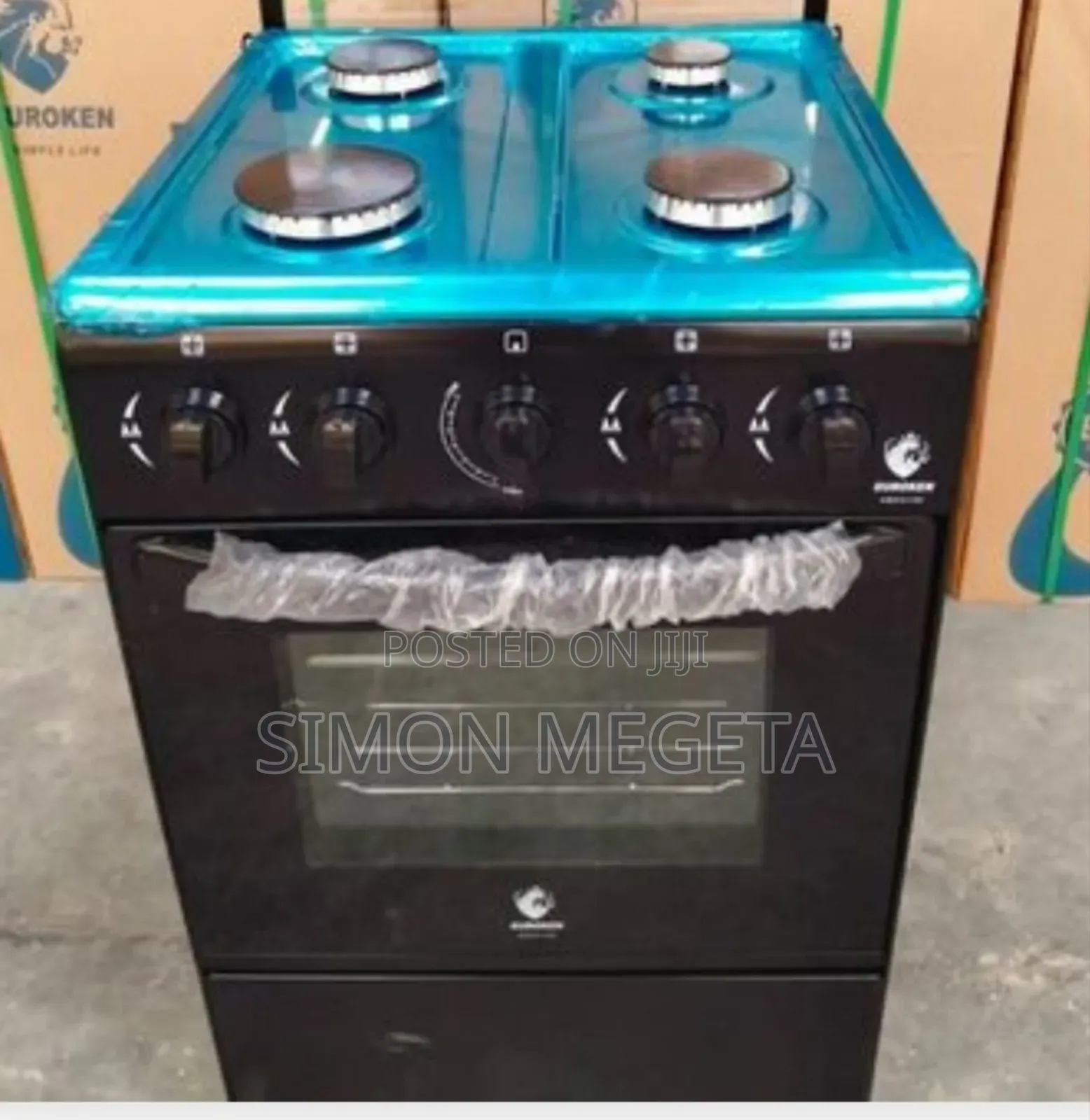 Euroken 60×65 3+1cooker With Electric Double Oven, Timer, Autoignition