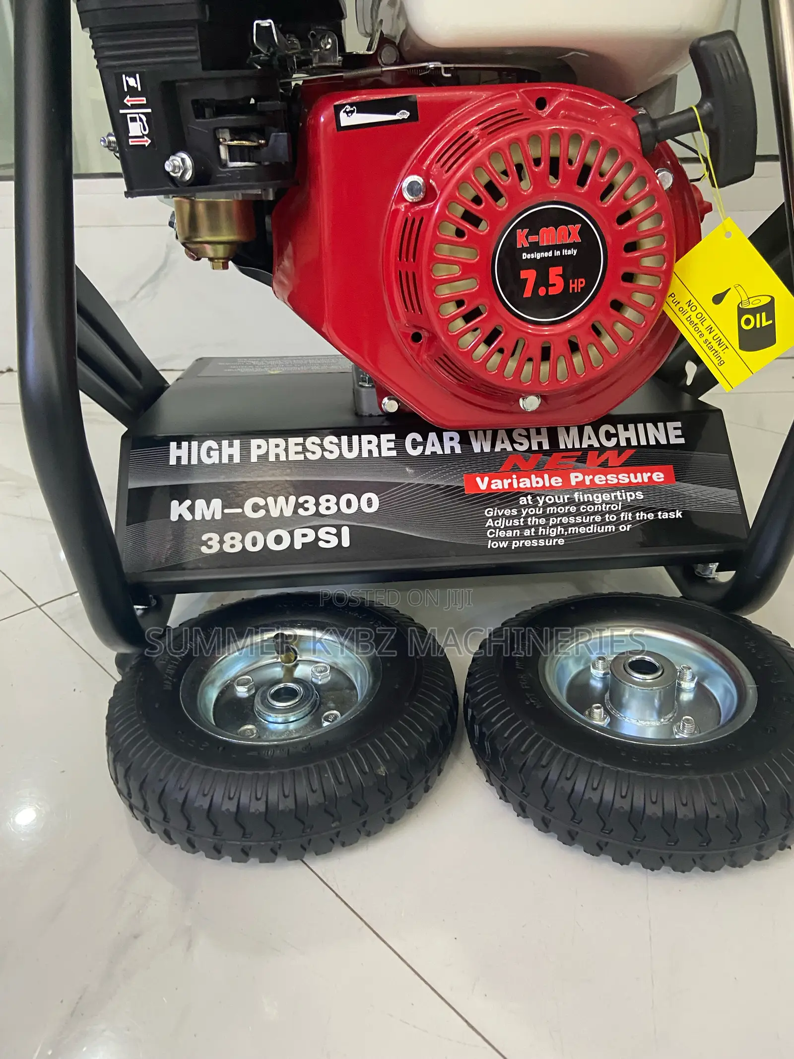 High Pressure Car Wash Machine 3800psi K-Max 7.5 Hp