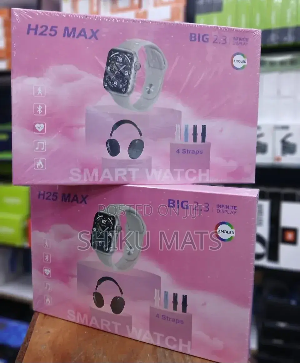 H25 Max Smart Watch, 2.3 Display, 4 Straps, Bluetooth Calling, Stylish
