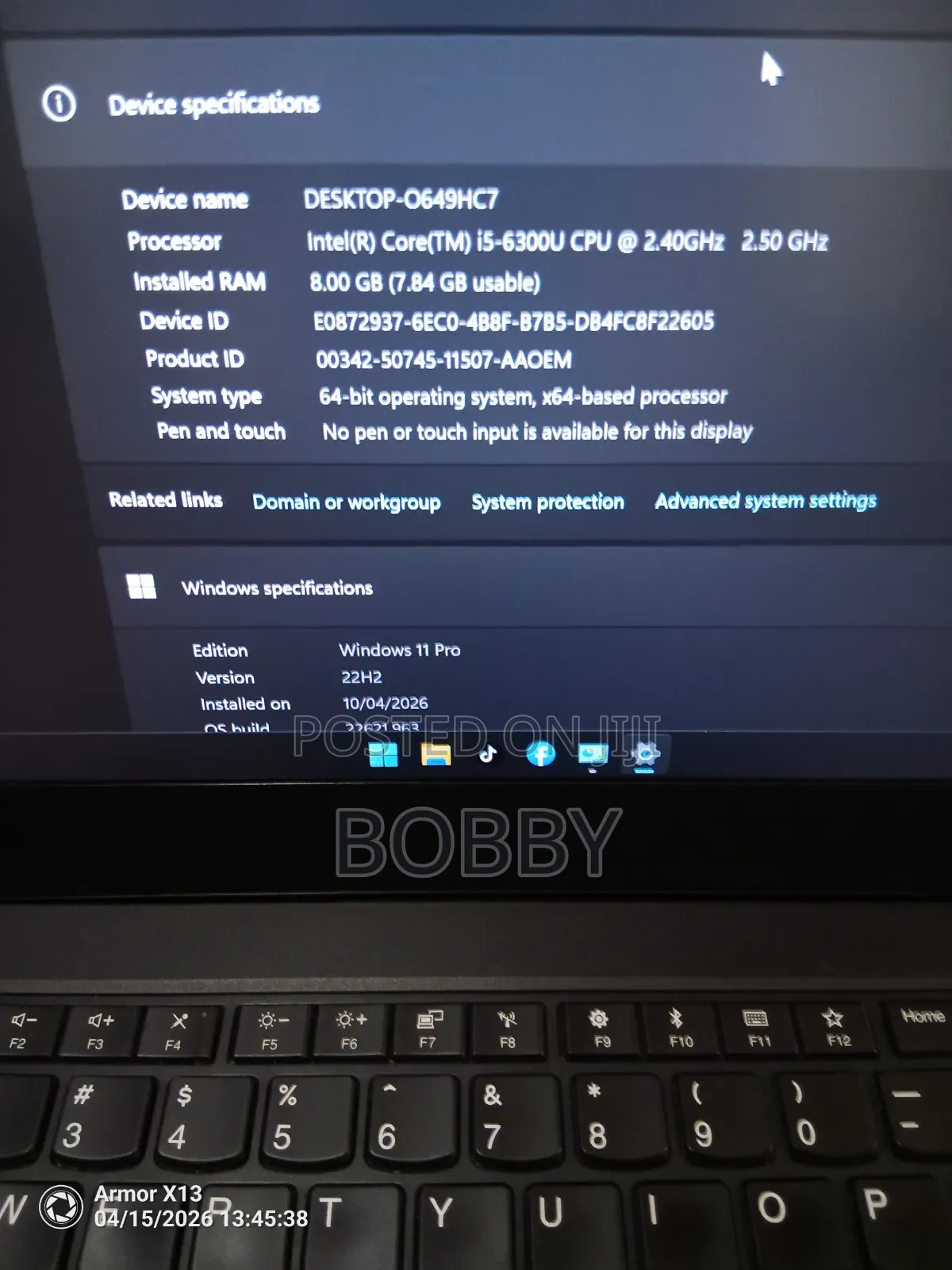 Laptop Lenovo ThinkPad T470 8GB Intel Core i5 HDD+SSD 256GB