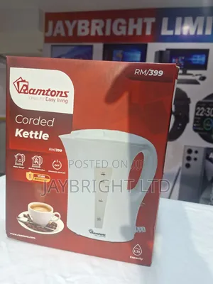 Corded Electric Kettle 1.7 Liters White- Rm/399