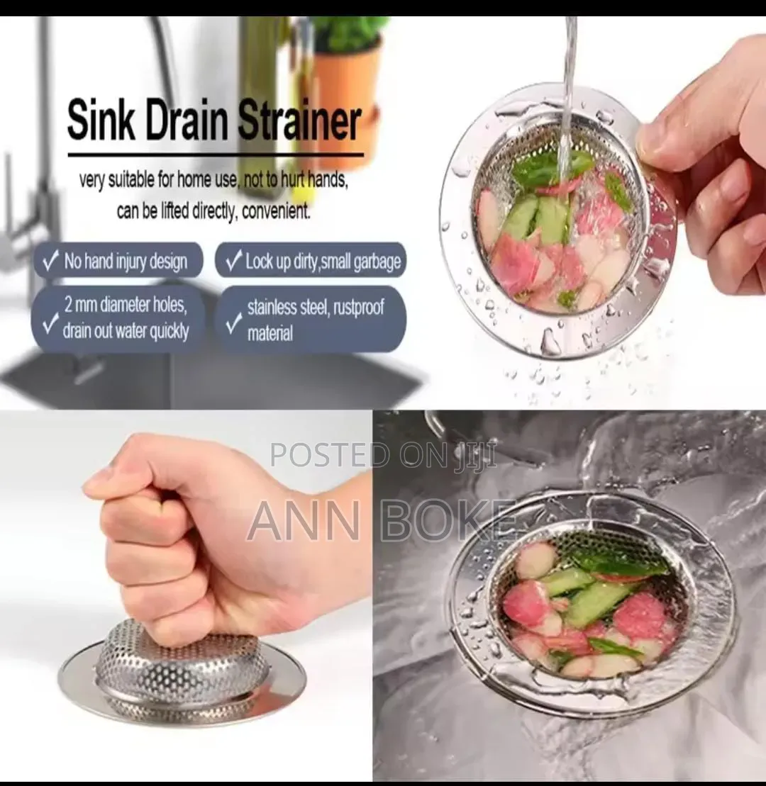 2 In 1 Kitchen/ Bathroom Sink Strainer Material: Stainless Steel