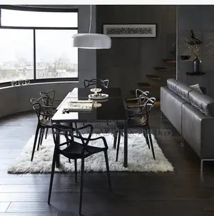 Dining Chair; Plastic Arm Support Dining Chair