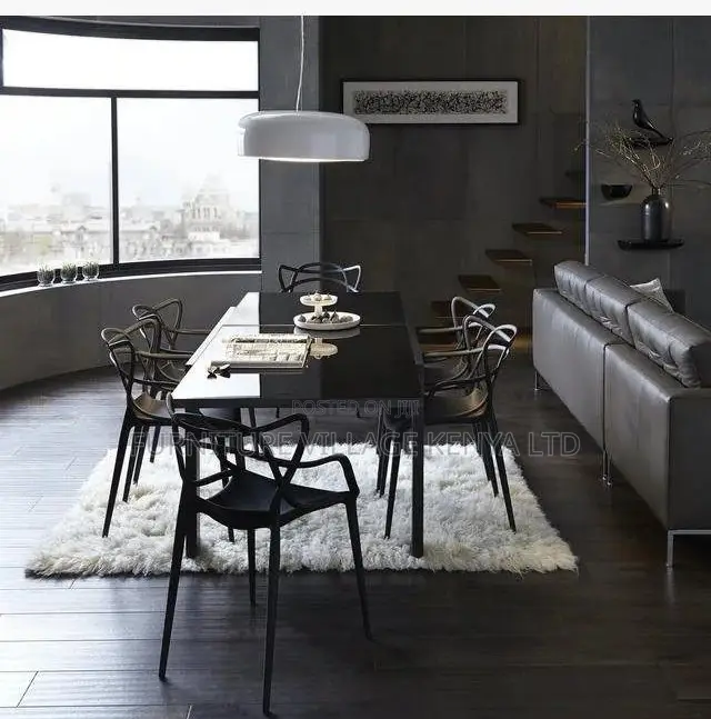 Dining Chair; Plastic Arm Support Dining Chair