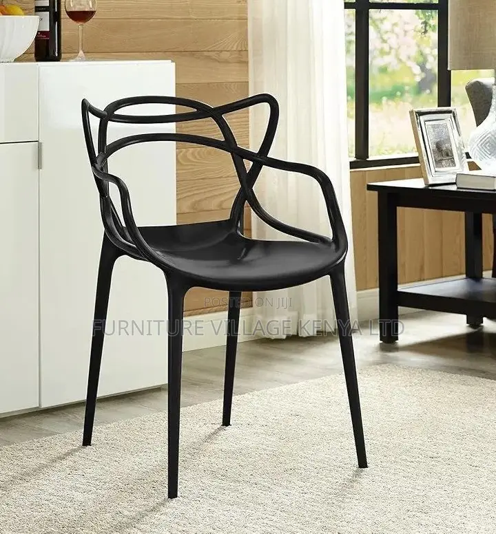 Dining Chair; Plastic Arm Support Dining Chair