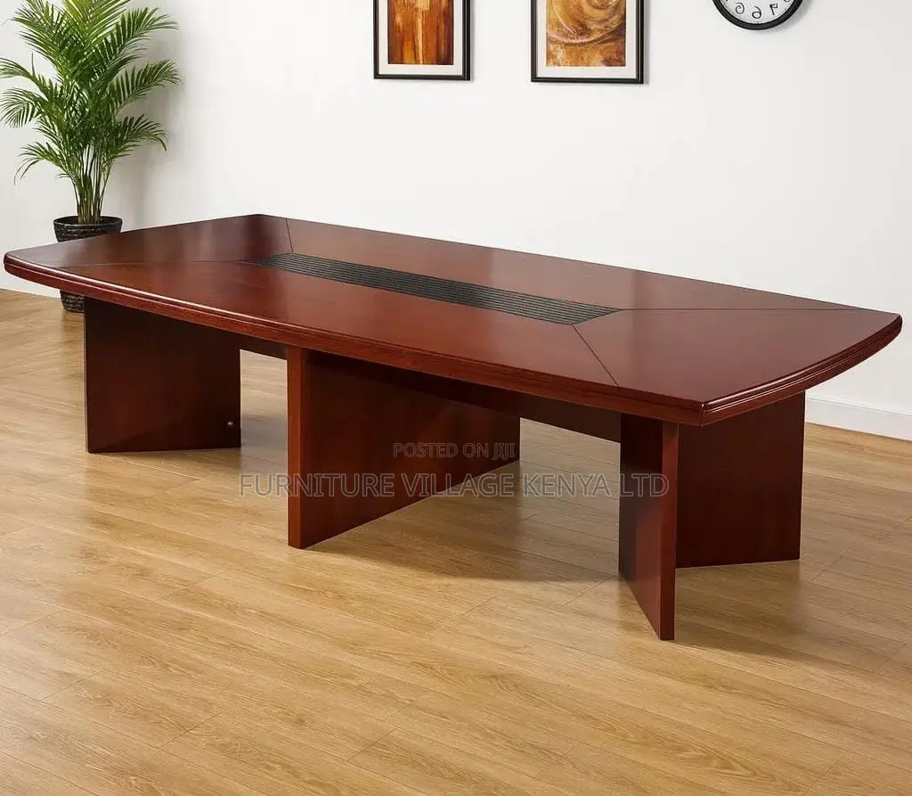 Office Table ; 3000mm Mahogany Meeting Room Table