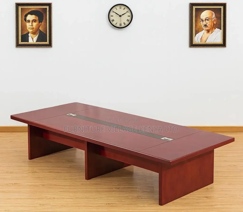 Office Table ; 3000mm Mahogany Meeting Room Table
