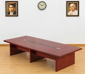 Office Table ; 3000mm Mahogany Meeting Room Table