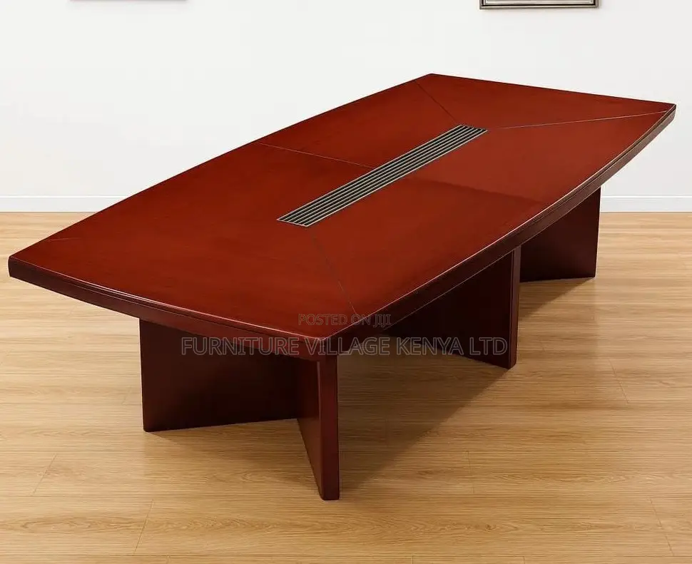 Office Table ; 3000mm Mahogany Meeting Room Table