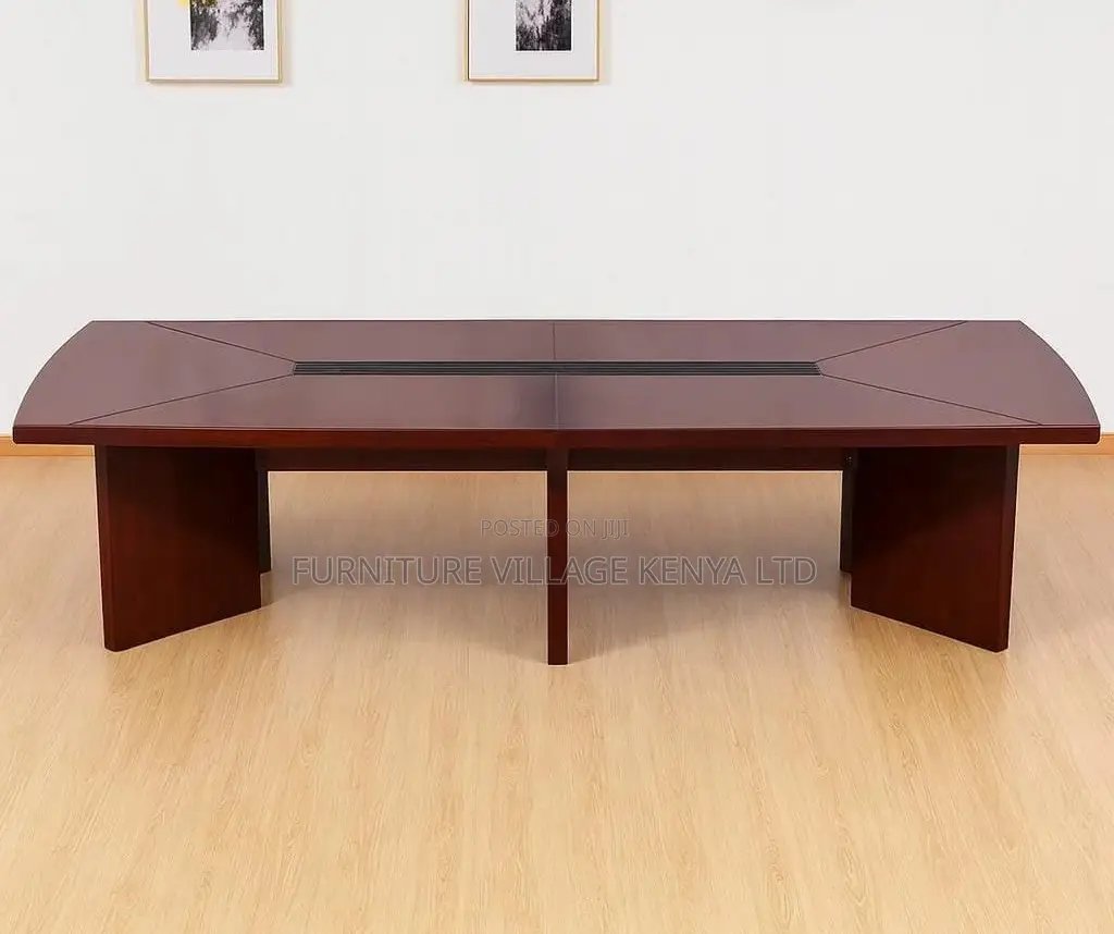 Office Table ; 3000mm Mahogany Meeting Room Table