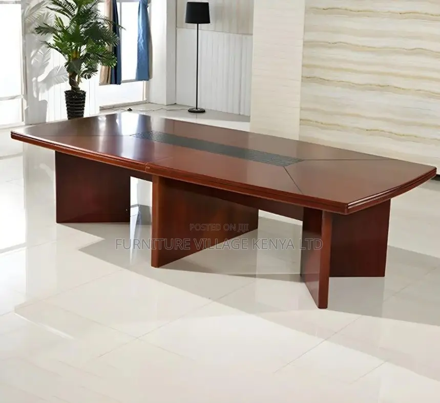 Office Table ; 3000mm Mahogany Meeting Room Table