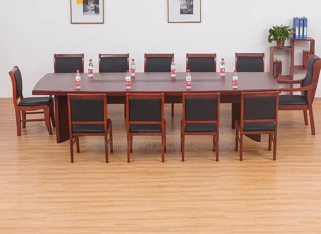 Office Table ; 3000mm Mahogany Meeting Room Table