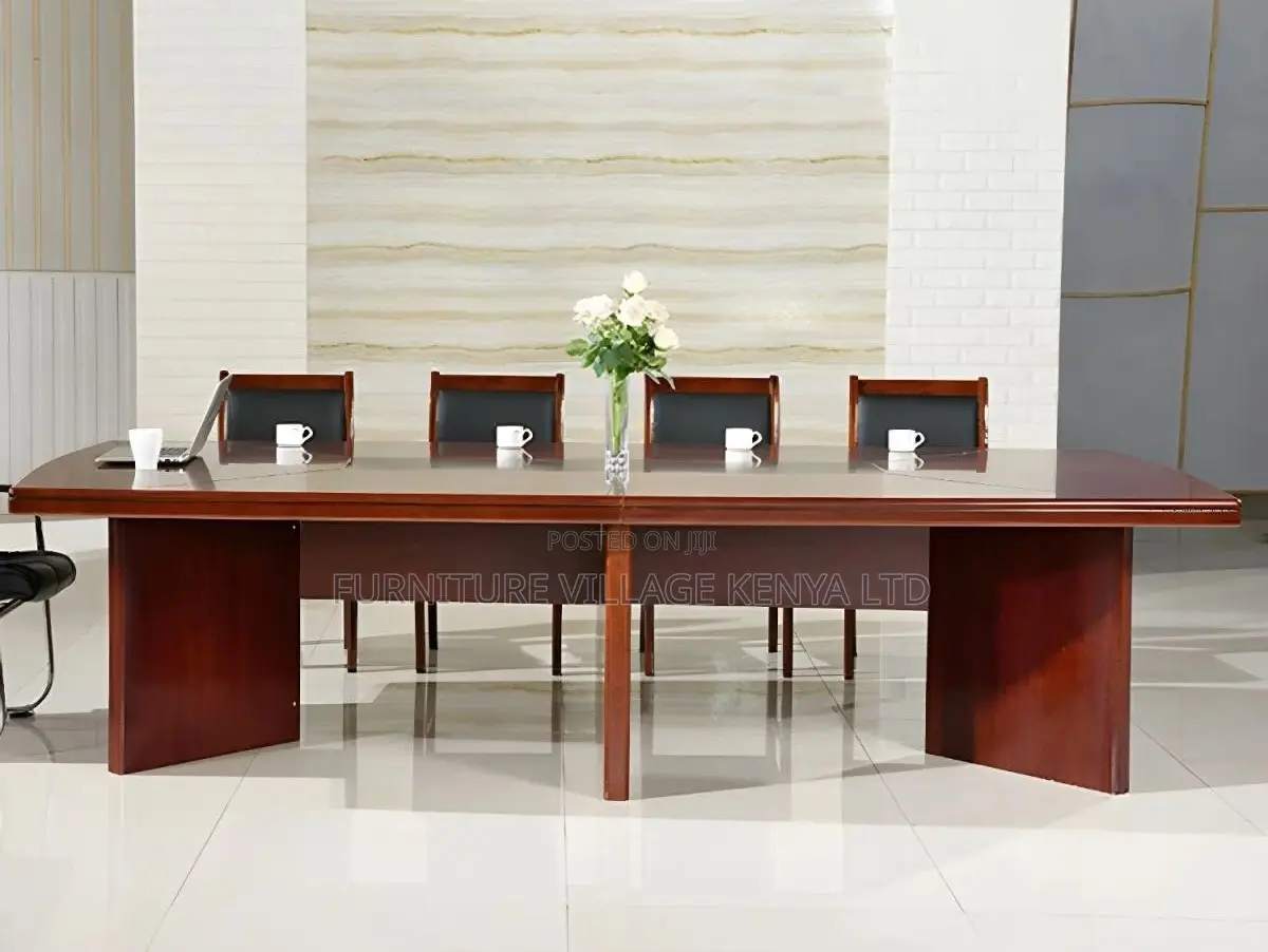 Office Table ; 3000mm Mahogany Meeting Room Table