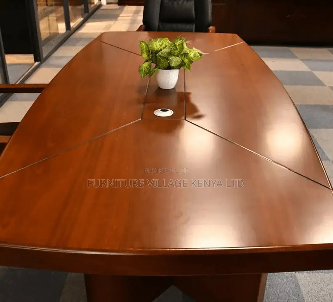Office Table ; 3000mm Mahogany Meeting Room Table