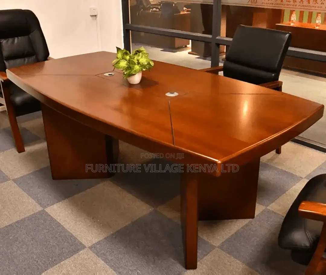 Office Table ; 3000mm Mahogany Meeting Room Table