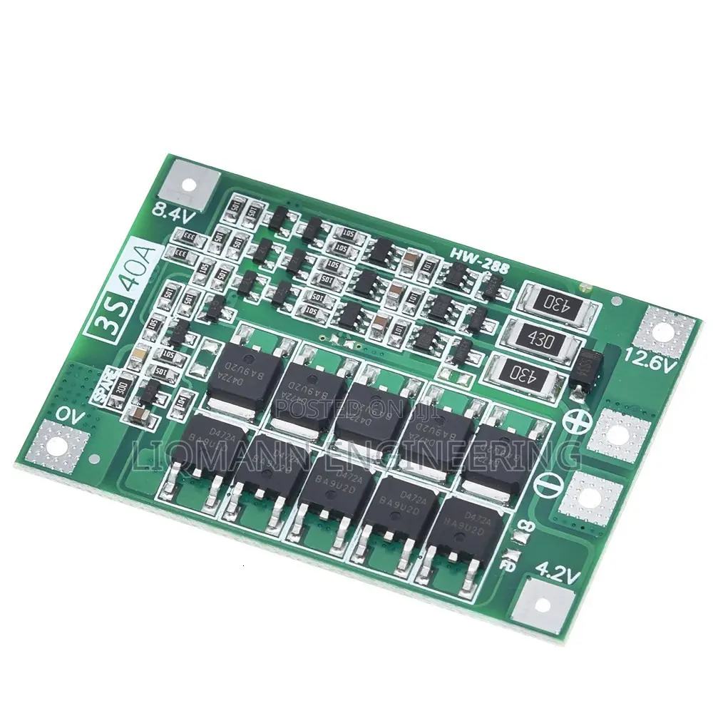 BMS (Battery Management System) 40a-3s/4s/7s