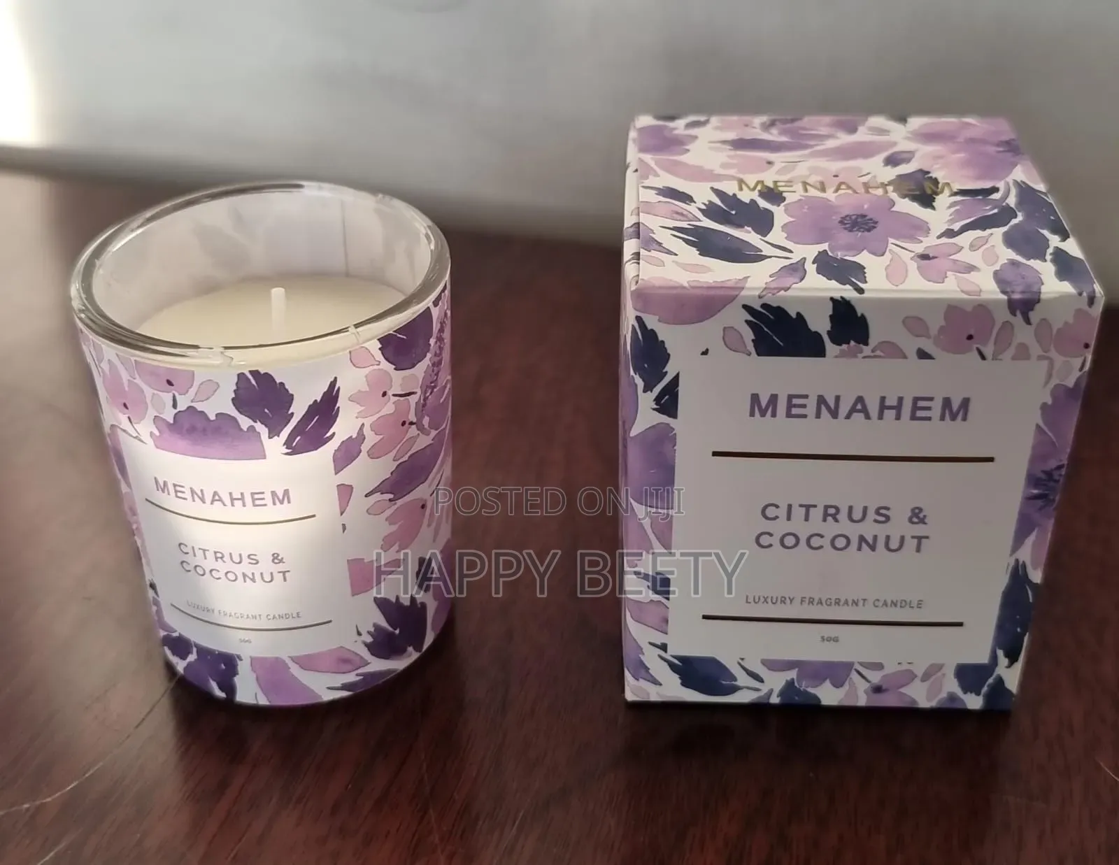 50g Menahem Scented Candle in Glass No
