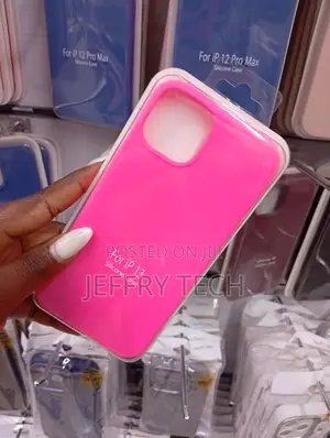 Hot Pink Liquid Silicone Phone Case the Apple iPhone 13.