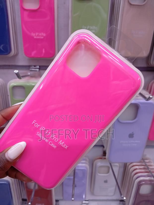 Bright Pink Silicone Phone Case for the Apple iPhone 11 Pro Max. - thumbnail 2